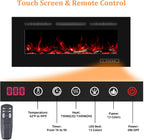 84CM Electric Fireplace Insert Linear Wall Mounted Heater
