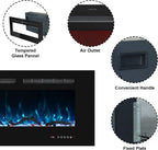 84CM Electric Fireplace Insert Linear Wall Mounted Heater
