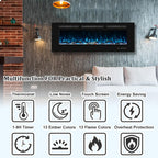 84CM Electric Fireplace Insert Linear Wall Mounted Heater