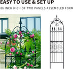 86” X 21.7” for Climbing Plants 7.2FT Metal