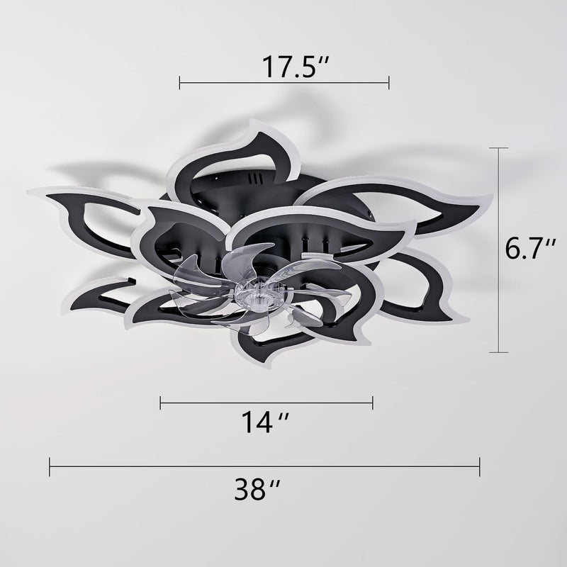 86CM LED Ceiling Fan Light with Remote App