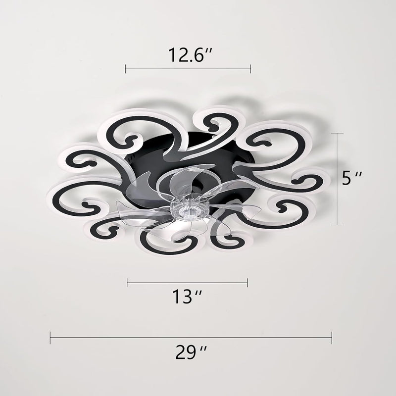 86CM LED Ceiling Fan Light with Remote App
