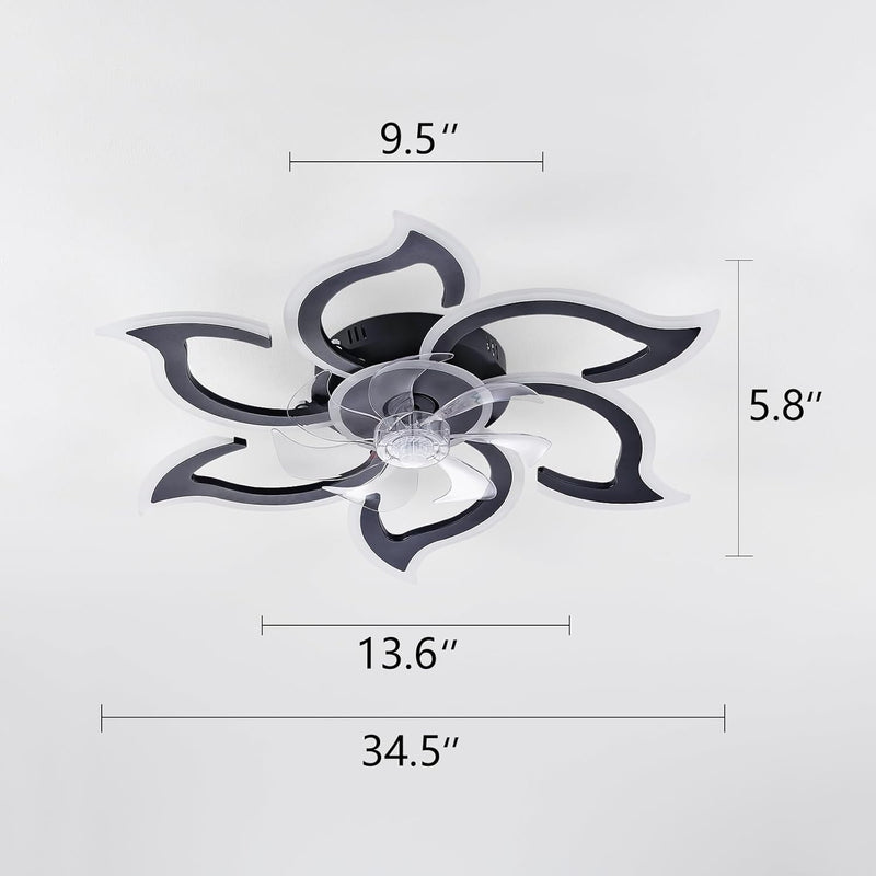 86CM LED Ceiling Fan Light with Remote App