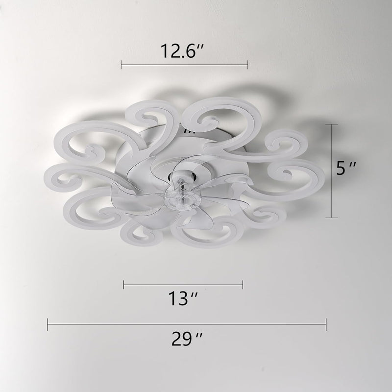 86CM LED Ceiling Fan Light with Remote App