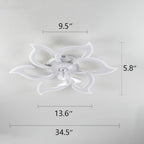 86CM LED Ceiling Fan Light with Remote App