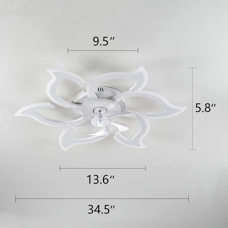 86CM LED Ceiling Fan Light with Remote App
