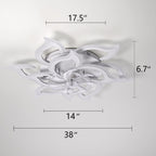86CM LED Ceiling Fan Light with Remote App