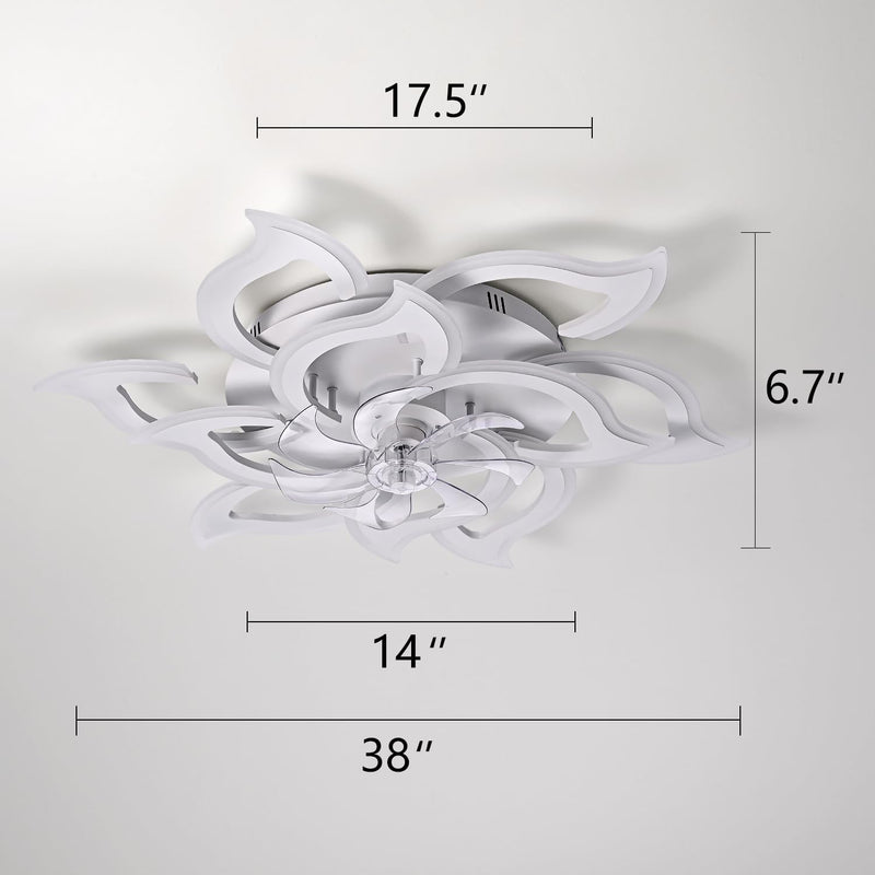 86CM LED Ceiling Fan Light with Remote App