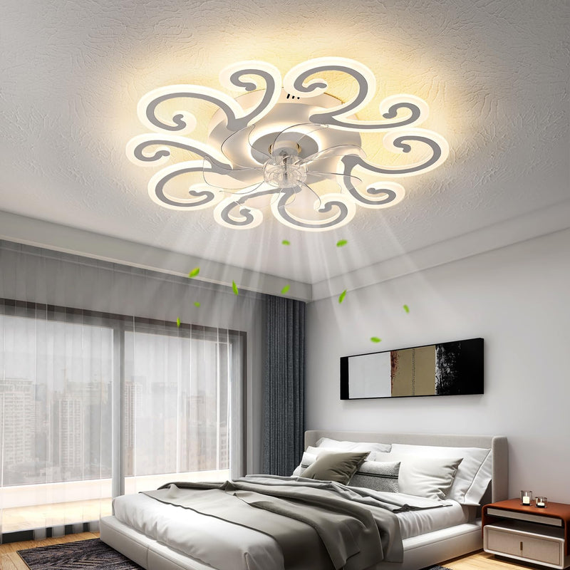 86CM LED Ceiling Fan Light with Remote App