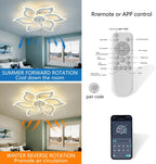 86CM LED Ceiling Fan Light with Remote App
