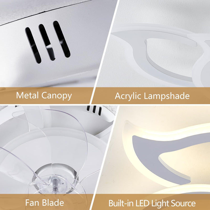 86CM LED Ceiling Fan Light with Remote App