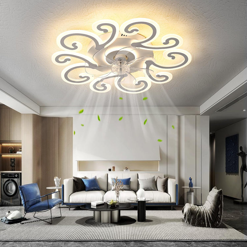 86CM LED Ceiling Fan Light with Remote App