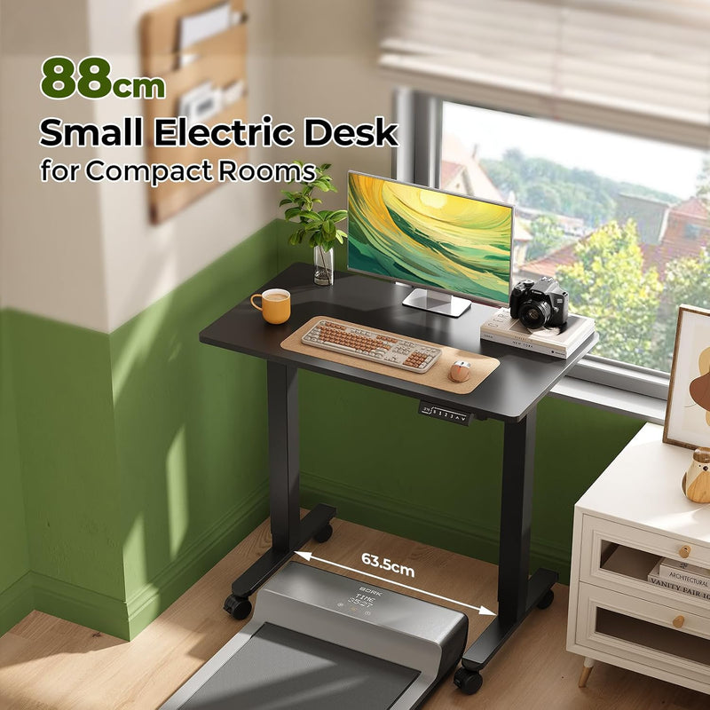 88CM Small Standing Desk with Whole-Piece Top Wheels