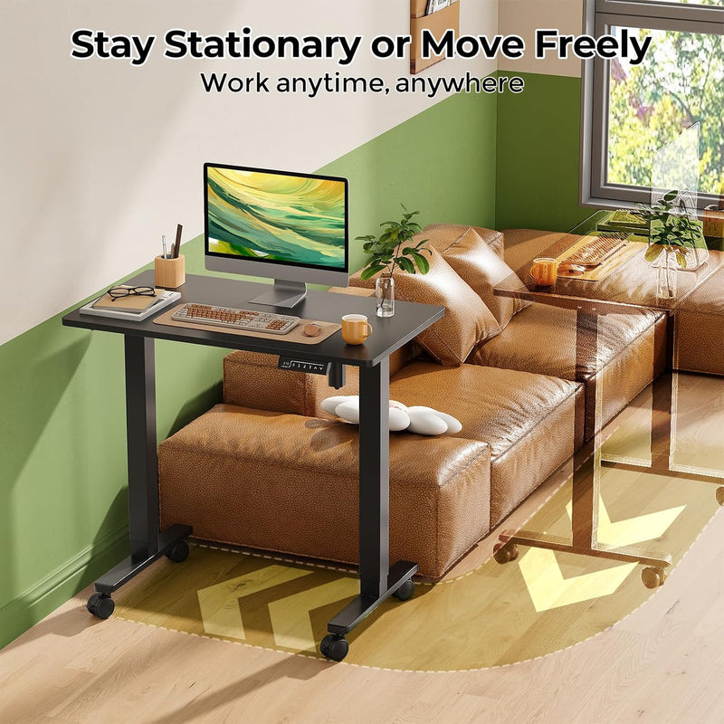 88CM Small Standing Desk with Whole-Piece Top Wheels