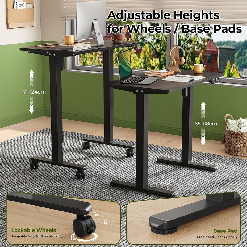 88CM Small Standing Desk with Whole-Piece Top Wheels