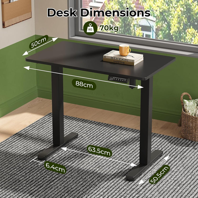 88CM Small Standing Desk with Whole-Piece Top Wheels