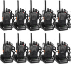 88e Long Range Walkie Talkie USB Rechargeable 16ch (8 Pack)