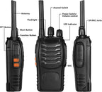 88e Long Range Walkie Talkie USB Rechargeable 16ch (8 Pack)