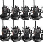 88e Long Range Walkie Talkie USB Rechargeable 16ch (8 Pack)