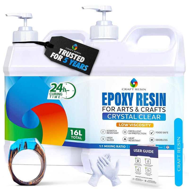 8L Crystal Clear Epoxy Resin Kit Food Safe