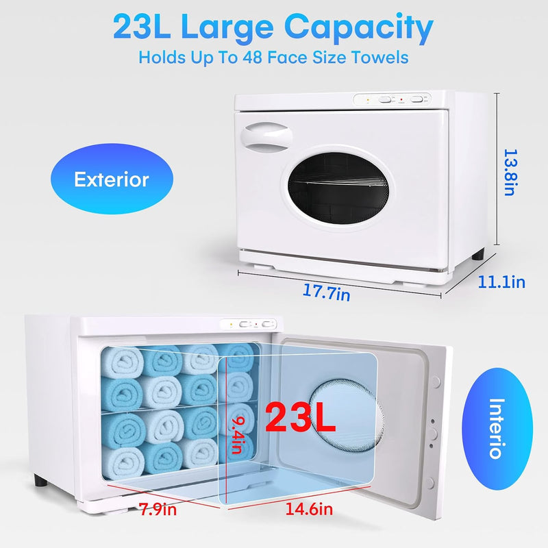 8L Hot Towel Cabinet Warmer with UV Sterilisation