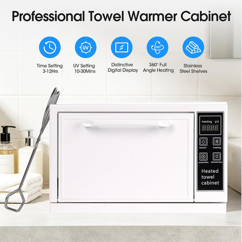 8L Hot Towel Cabinet Warmer with UV Sterilisation