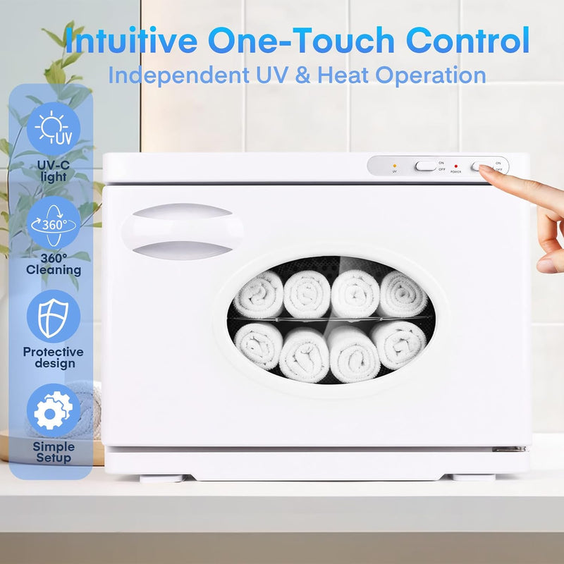 8L Hot Towel Cabinet Warmer with UV Sterilisation