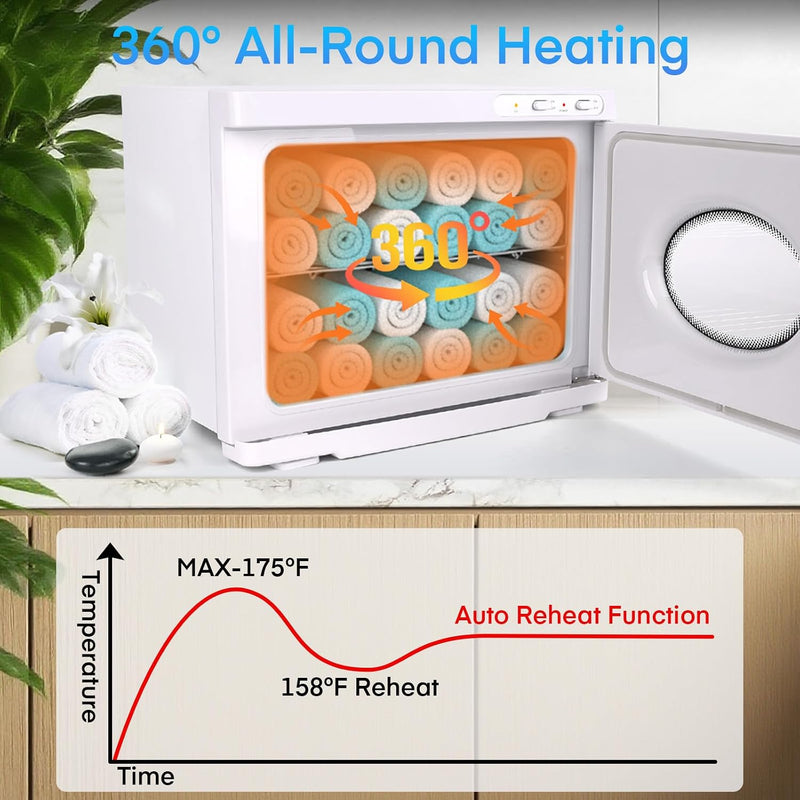 8L Hot Towel Cabinet Warmer with UV Sterilisation