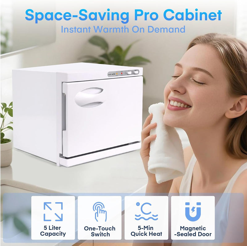 8L Hot Towel Cabinet Warmer with UV Sterilisation