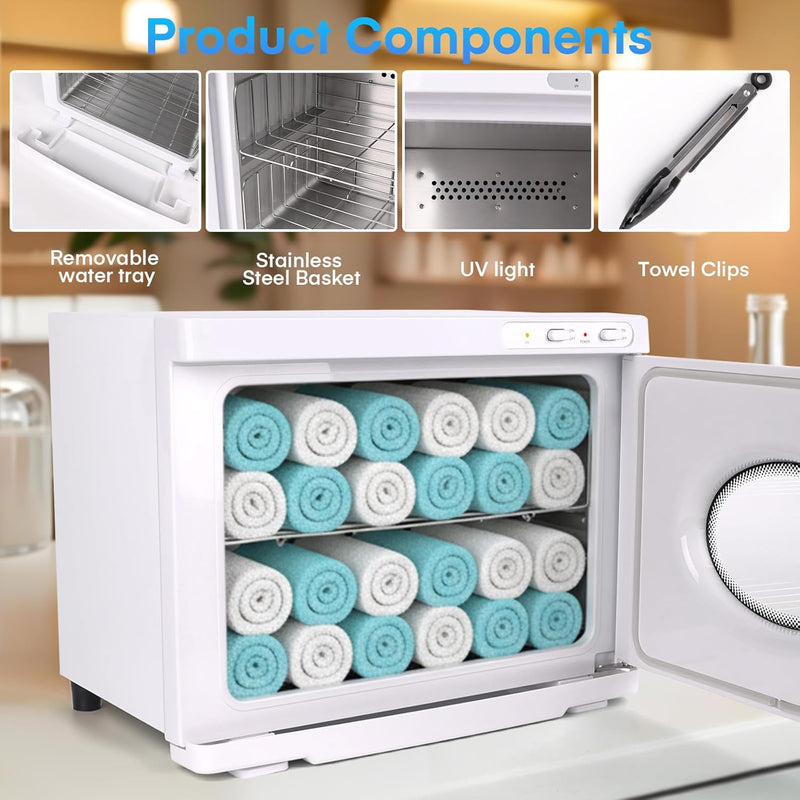 8L Hot Towel Cabinet Warmer with UV Sterilisation