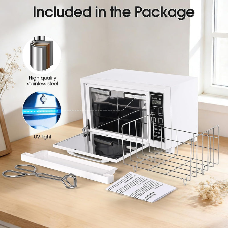 8L Hot Towel Cabinet Warmer with UV Sterilisation