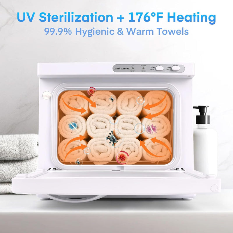 8L Hot Towel Cabinet Warmer with UV Sterilisation