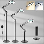 8x Floor Standing Magnifying Glass with Light 3-In-1