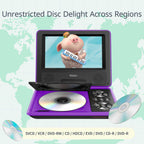 9.5" Portable Dvd Player with 7.5" HD Swivel
