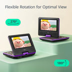 9.5" Portable Dvd Player with 7.5" HD Swivel