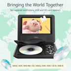 9.5" Portable Dvd Player with 7.5" HD Swivel