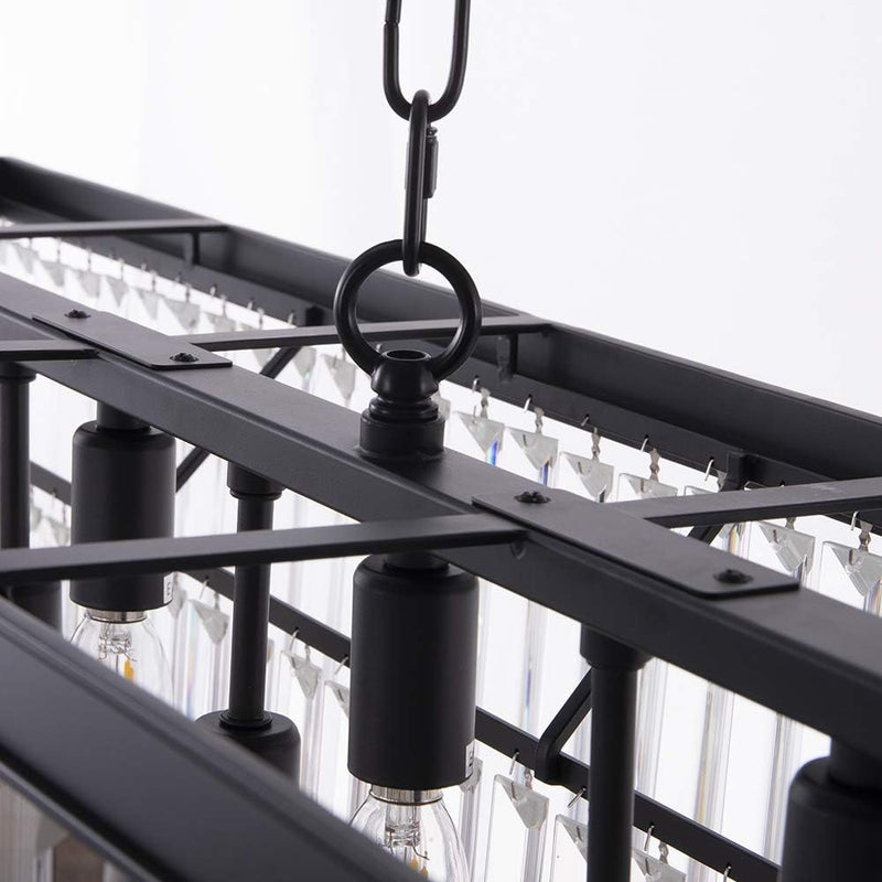 9-Light Crystal Chandelier 34.5 Inch Contemporary Modern