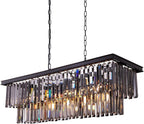 9-Light Crystal Chandelier 34.5 Inch Contemporary Modern
