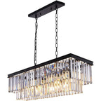 9-Light Crystal Chandelier 34.5 Inch