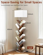 9 Tier Tree Bookshelf with Light Remote Dimmable