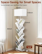 9 Tier Tree Bookshelf with Light Remote Dimmable