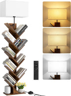 9 Tier Tree Bookshelf with Light Remote Dimmable