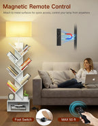 9 Tier Tree Bookshelf with Light Remote Dimmable