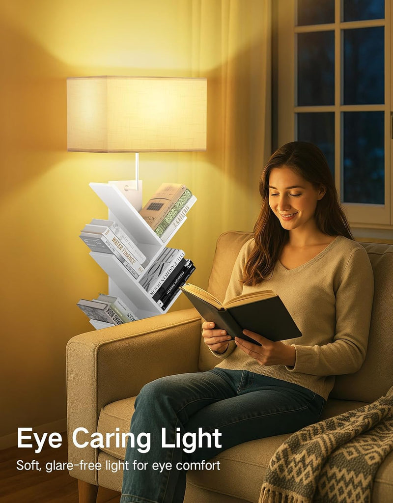 9 Tier Tree Bookshelf with Light Remote Dimmable