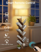 9 Tier Tree Bookshelf with Light Remote Dimmable