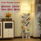 9 Tier Tree Bookshelf with Light Remote Timer