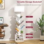 9 Tier Tree Bookshelf with Light Remote Timer