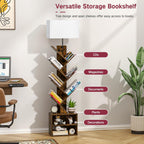 9 Tier Tree Bookshelf with Light Remote Timer