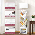 9 Tier Tree Bookshelf with Light Remote Timer
