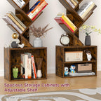 9 Tier Tree Bookshelf with Light Remote Timer